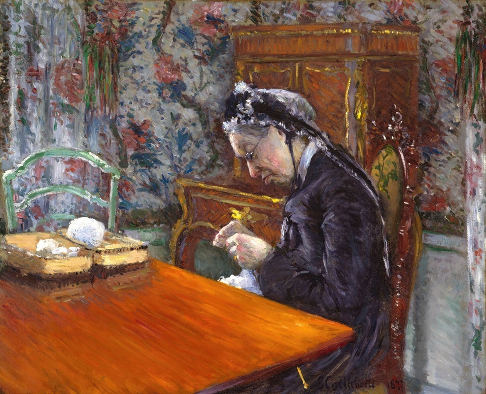 Gustave Caillebotte - Mademoiselle Boissière Knitting