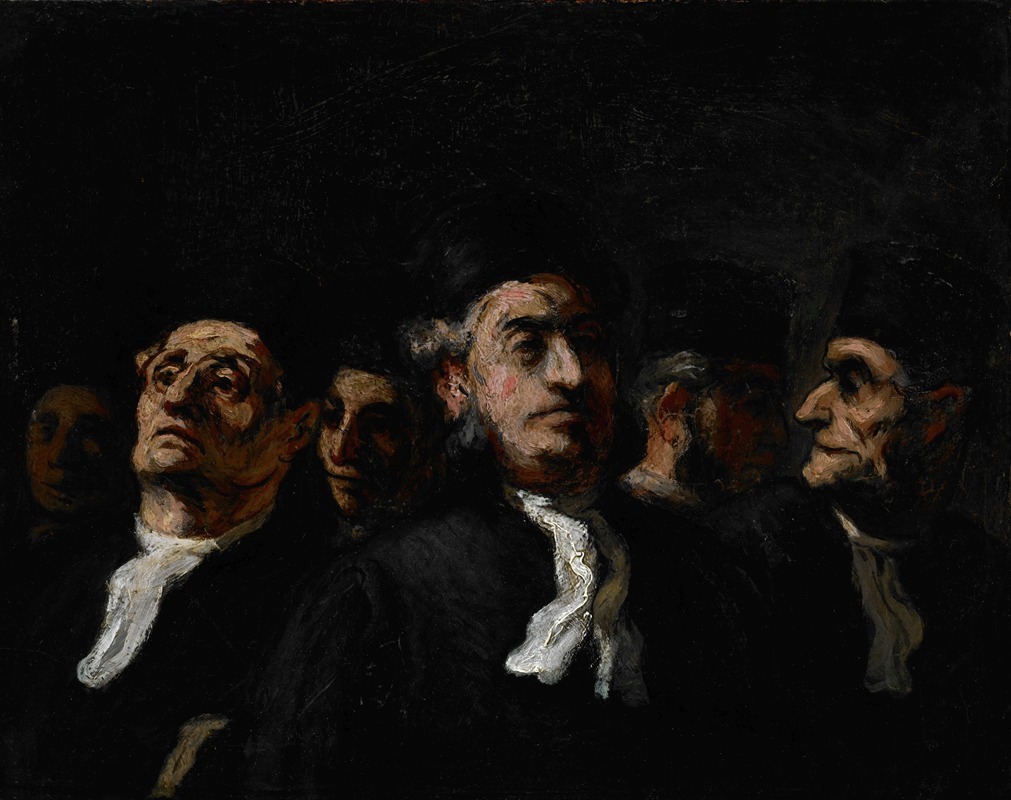 Honoré Daumier - A Meeting of Lawyers