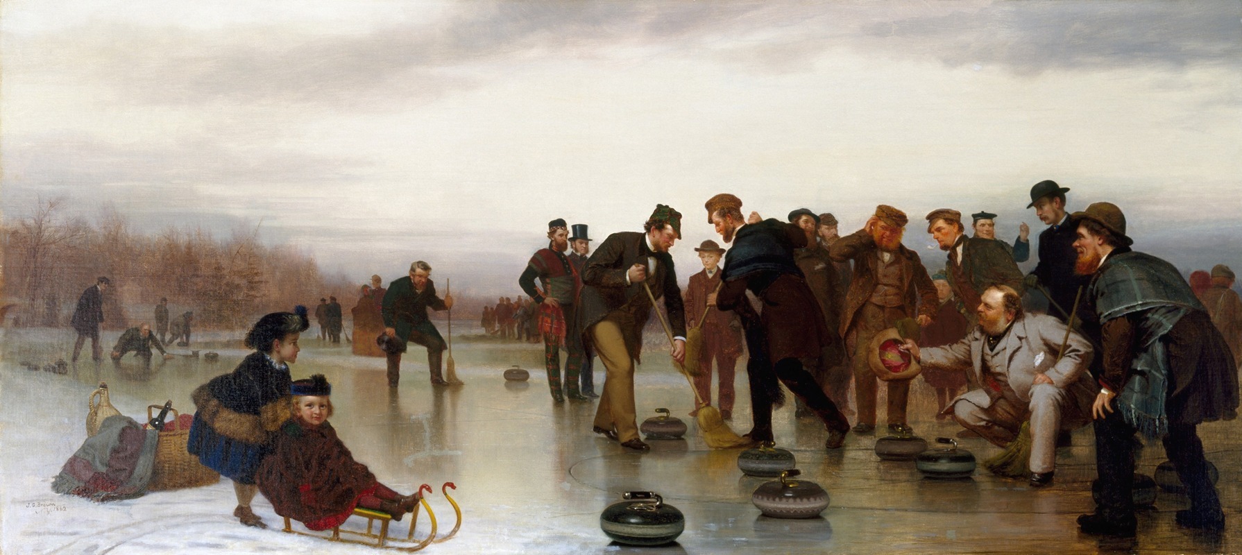 John George Brown - Curling;–a Scottish Game, at Central Park