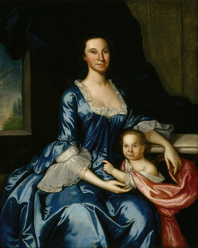 John Hesselius - Portrait of Mrs. Matthew Tilghman (Anna Lloyd, 1724–1794) and Her Daughter, Anna Maria (1755–1843)