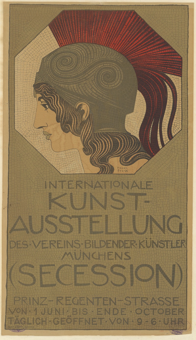 Franz von Stuck - International Kunst-Ausstellung. Münchens (Secession). von 1 Juni bis ende October