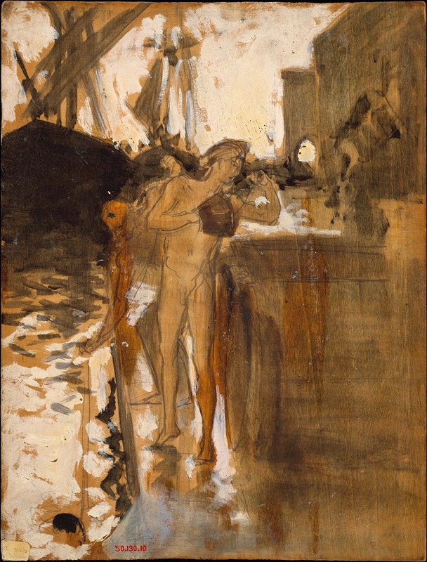 John Singer Sargent - Two Nude Bathers Standing on a Wharf