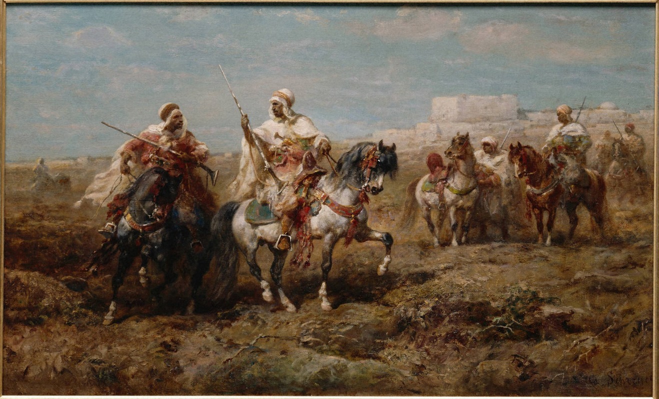 Adolf Schreyer - Arabs on Horseback