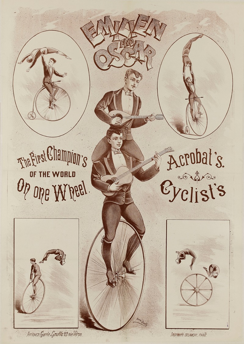 Garric - Emilien And Oscar The First Champion’s Of The World On One Wheel. Acrobat’s Cyclist’s