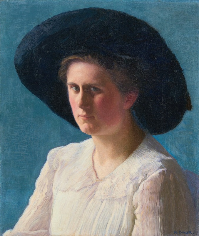 Albert Hermann Daur - Portrait of Esther Kern