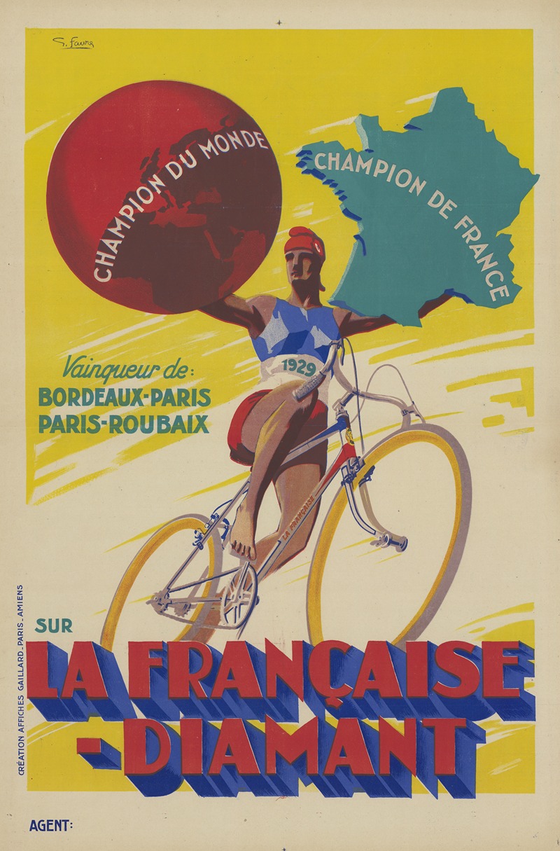 Georges Favre - Vainqueur de; Bordeaux-Paris, Paris-Roubaix sur La Française-Diamant, 1929