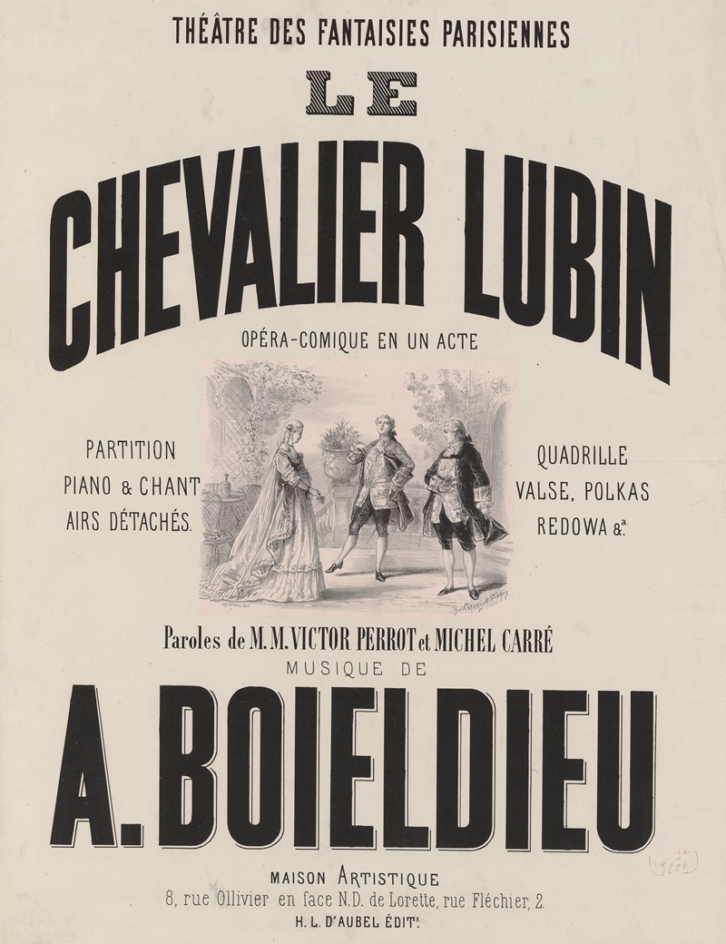 Georges Lafosse - Théatre des Fantaisies Parisiennes. Le Chevalier Lubin