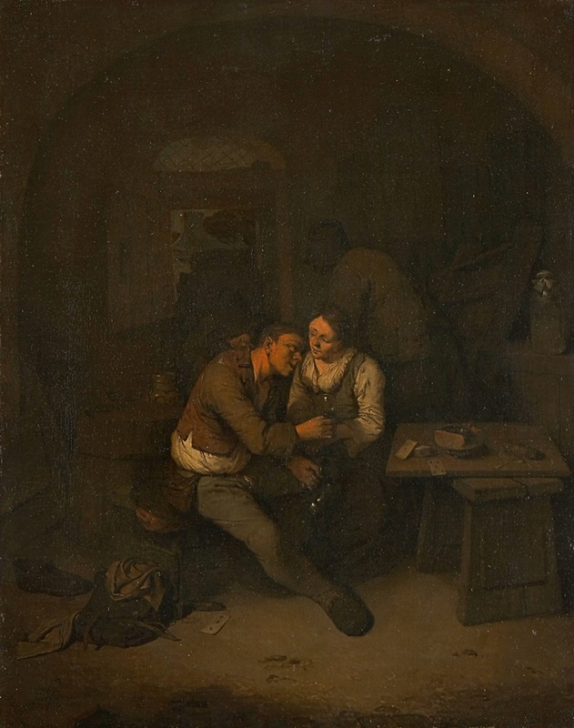 Cornelis Pietersz. Bega - Peasant and Serving Maid in an Inn