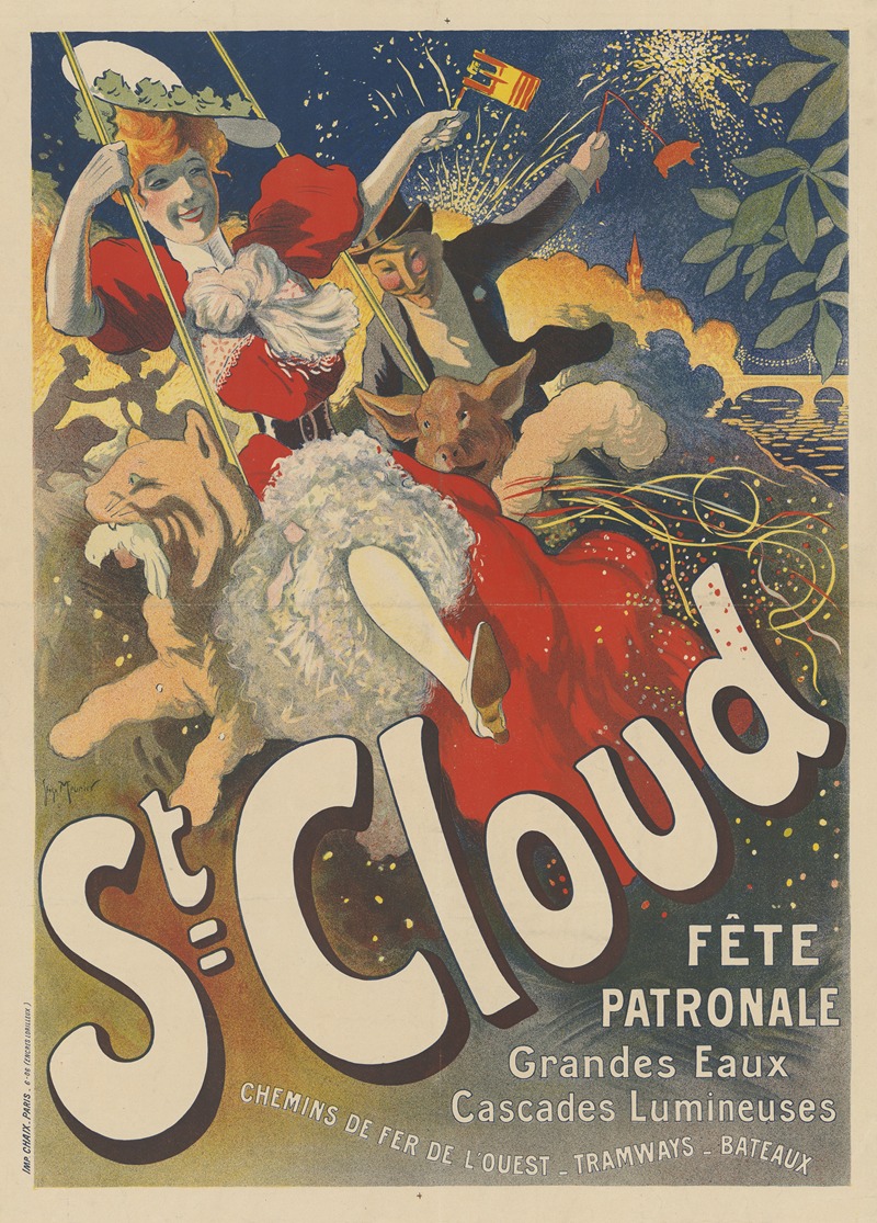 Georges Meunier - St Cloud. Fête patronale. Grandes eaux