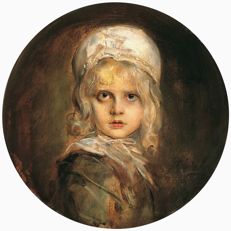 Franz von Lenbach - Porträt der Tochter Marion Lenbach