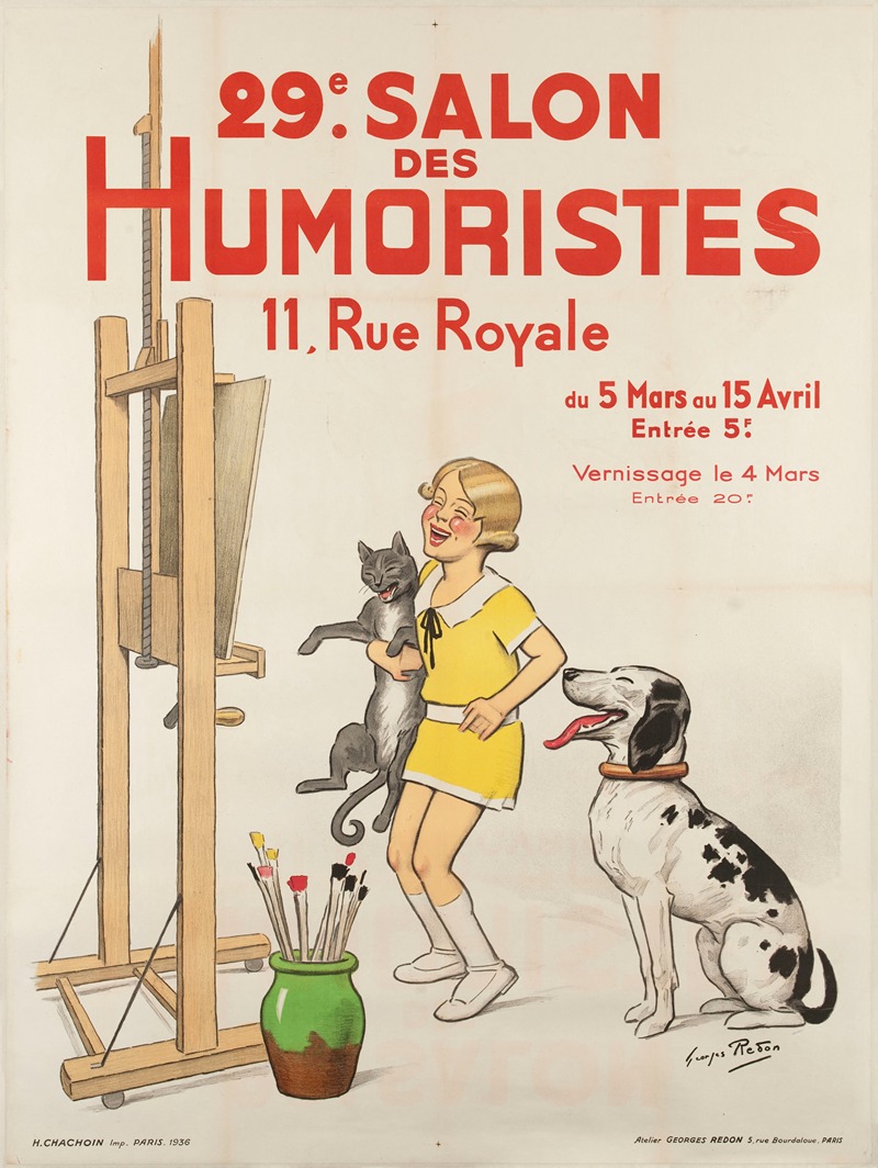 Georges Redon - 29e Salon Des Humoristes 11, Rue Royale Du 5 Mars Au 15 Avril