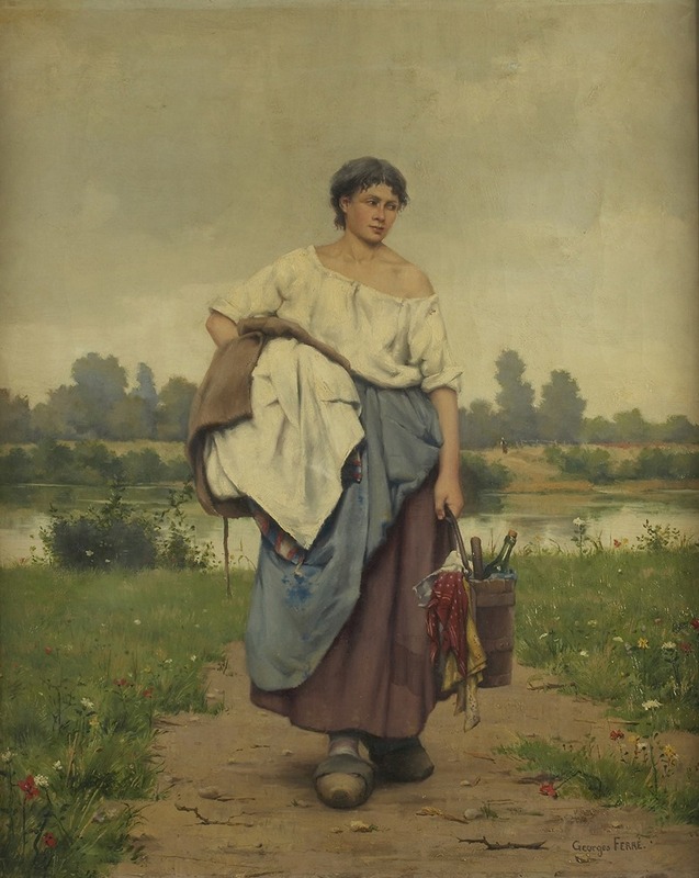 Georges de Feure - Girl Carrying Bucket