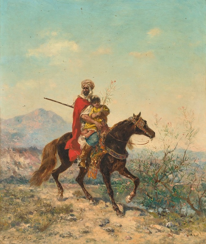 Georges Washington - Cavalier arabe avec un enfant