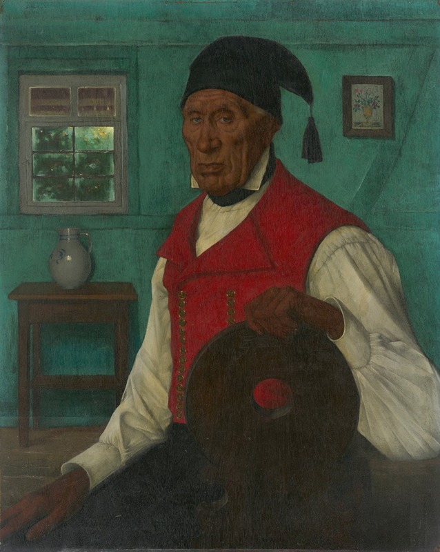 Gustave Stoskopf - Alsatian Farmer Wearing a Red Waistcoat