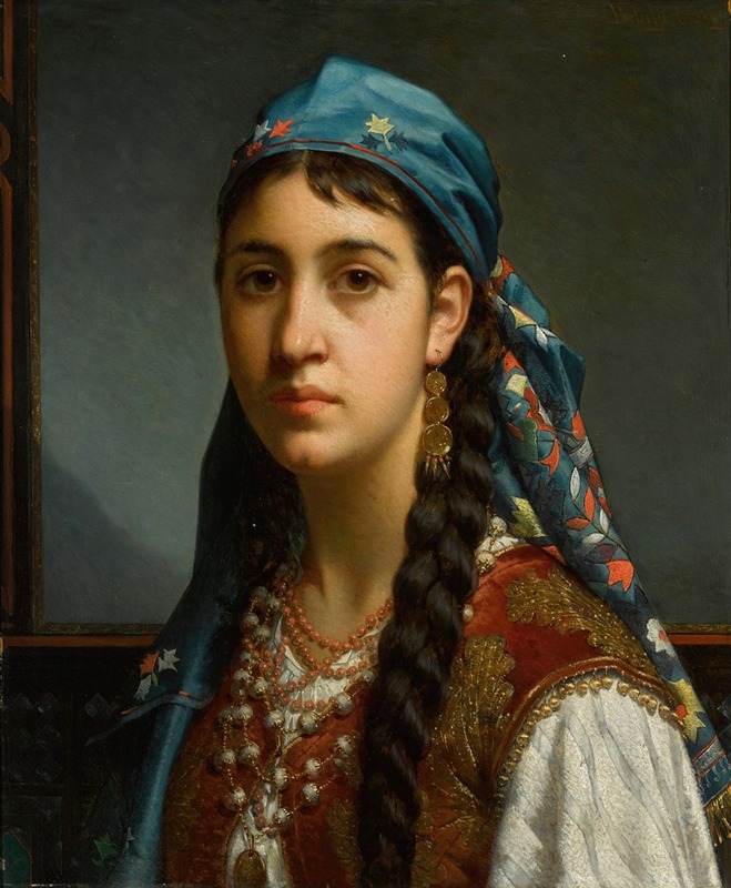 Jan Frederik Pieter Portielje - Girl with Blue Headscarf
