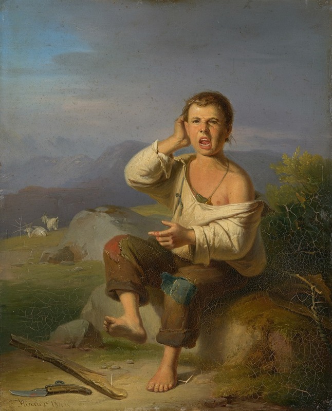 Johann Baptist Kirner - Injured shepherd boy