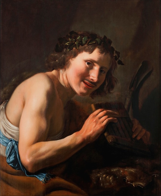 Johannes Paulus Moreelse - A shepherd holding Pan’s pipe