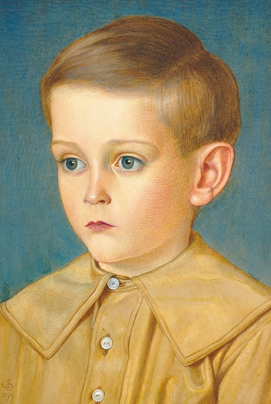 Joseph Edward Southall - Portrait of the artist’s nephew, Edward Stafford Allen