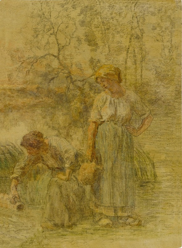Léon Augustin Lhermitte - Two Peasant Girls