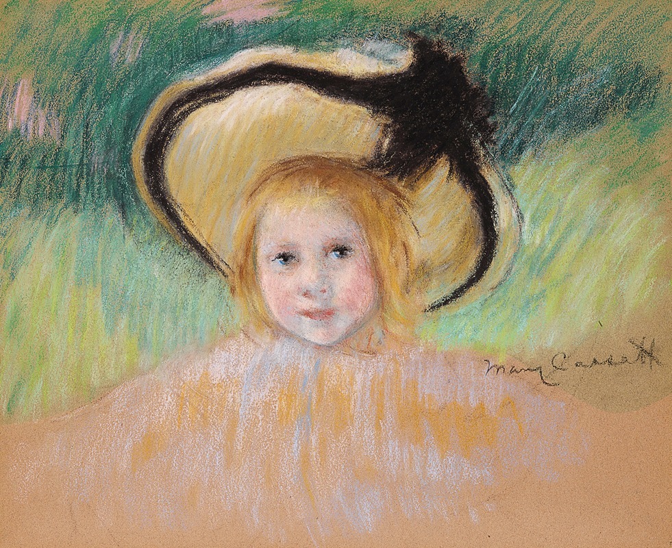 Mary Cassatt - Girl in a Hat with a Black Ribbon