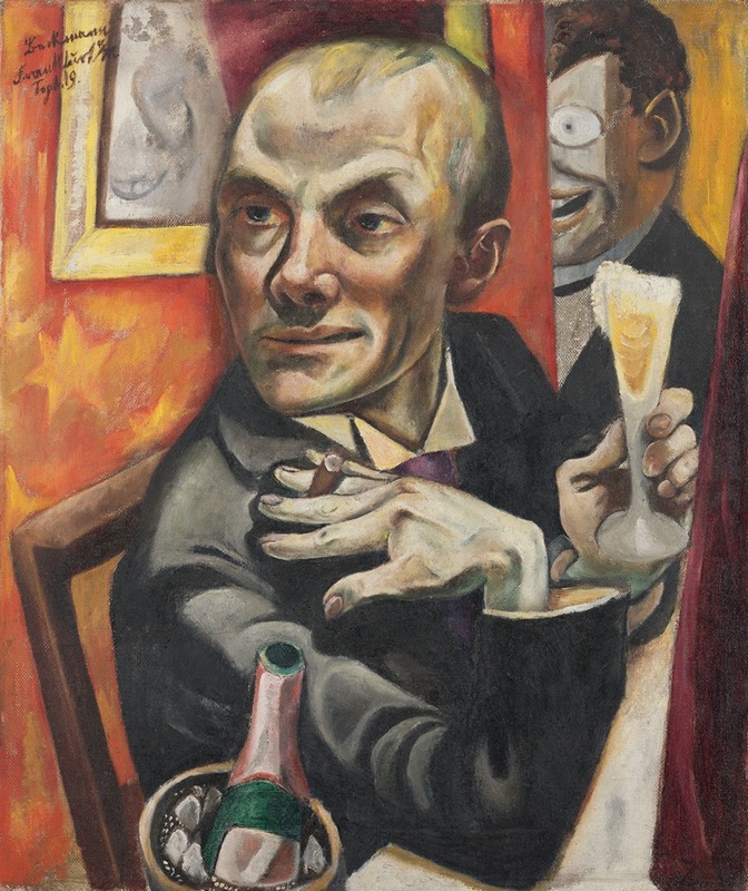 Max Beckmann - Self-Portrait with Champagne Glass
