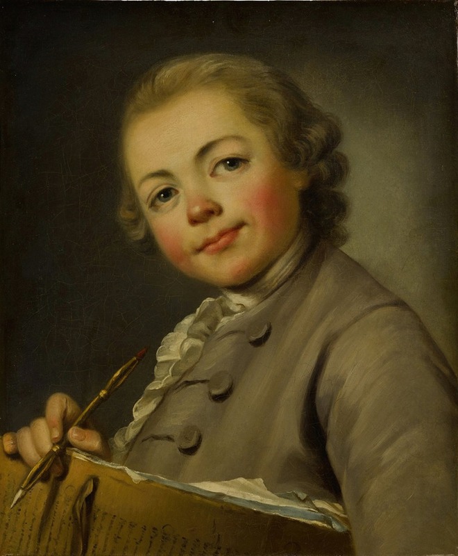 Nicolas Bernard Lépicié - Portrait of a youth, said to be Louis Berthier-Bizy