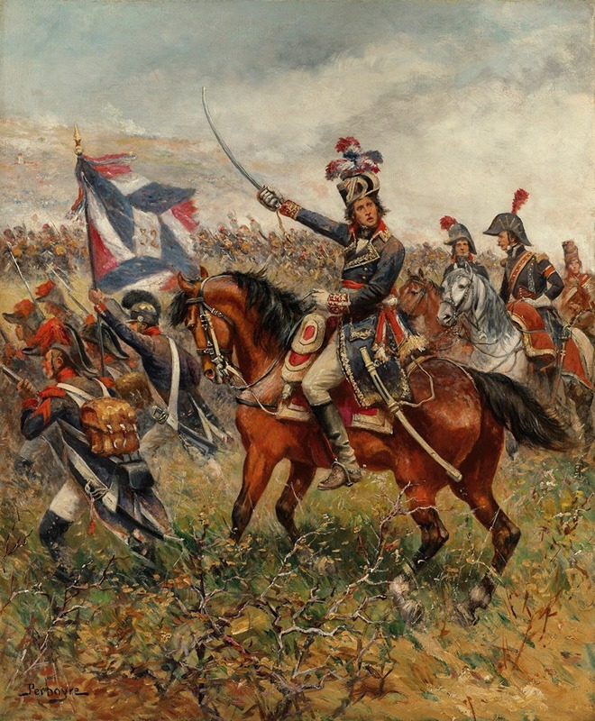 Paul Emile Léon Perboyre - Le général Charles Pierre François Augereau à la bataille de Castiglione