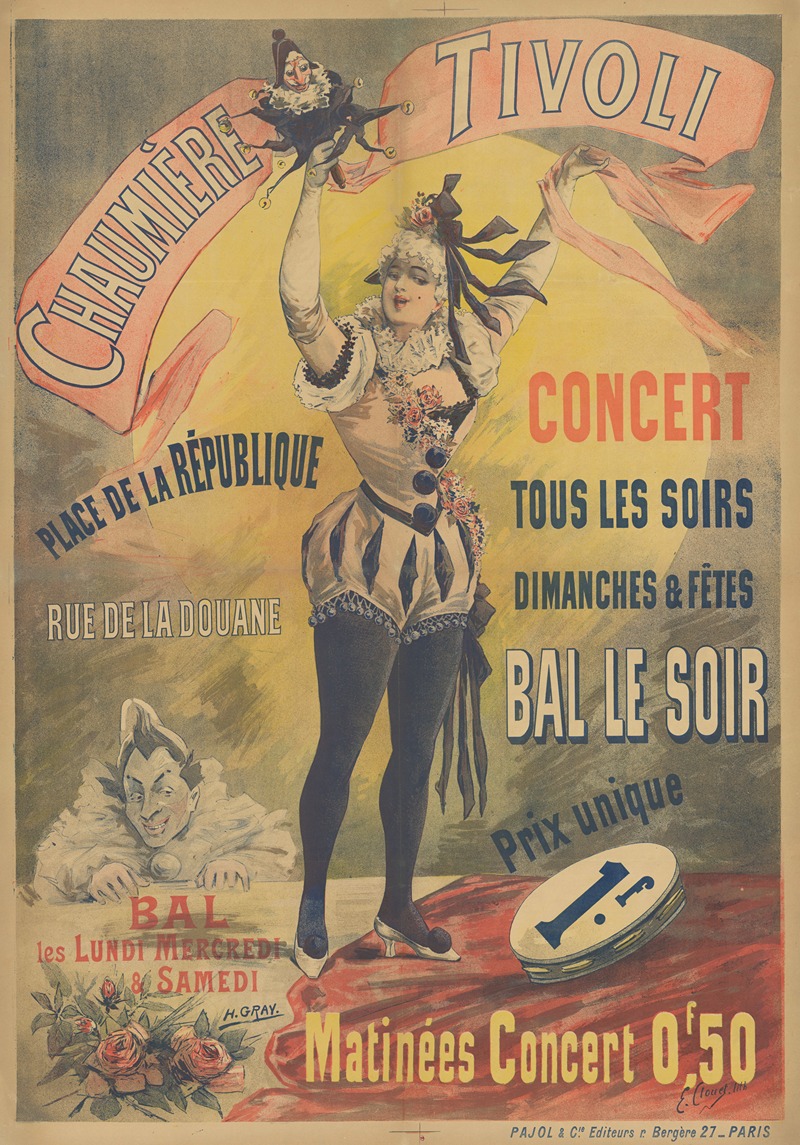 Henri Boulanger Gray - Chaumère Tivoli. Concert tous les soirs. bal