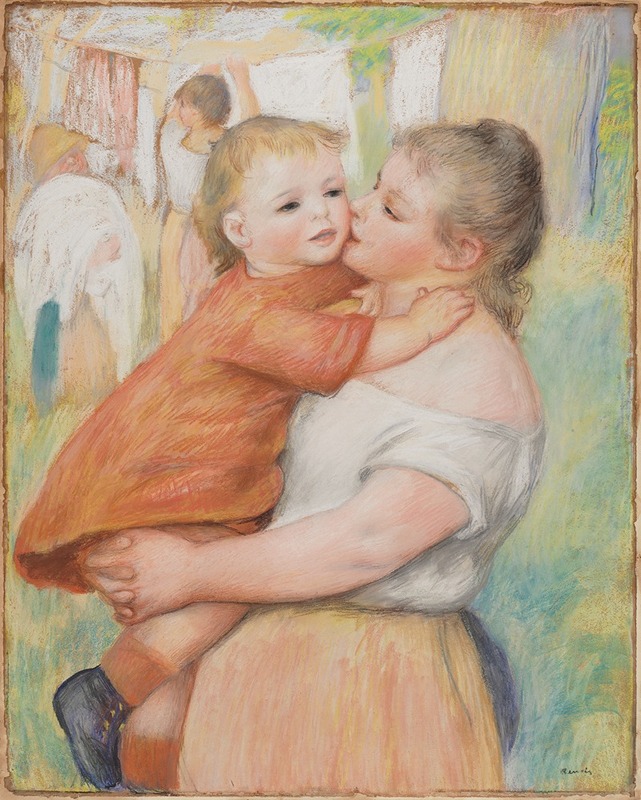 Pierre-Auguste Renoir - Laundress and Her Child (Aline and Pierre)