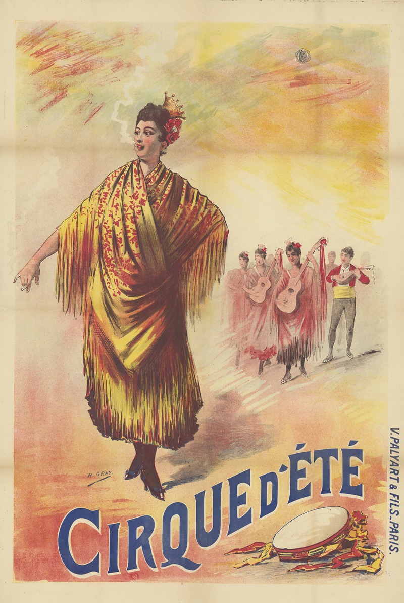 Henri Boulanger Gray - Cirque d’Eté danseuse espagnole