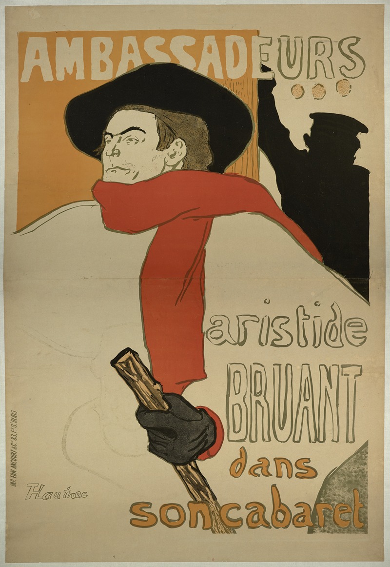 Henri de Toulouse-Lautrec - Ambassadeurs. Aristide Bruant dans son cabaret