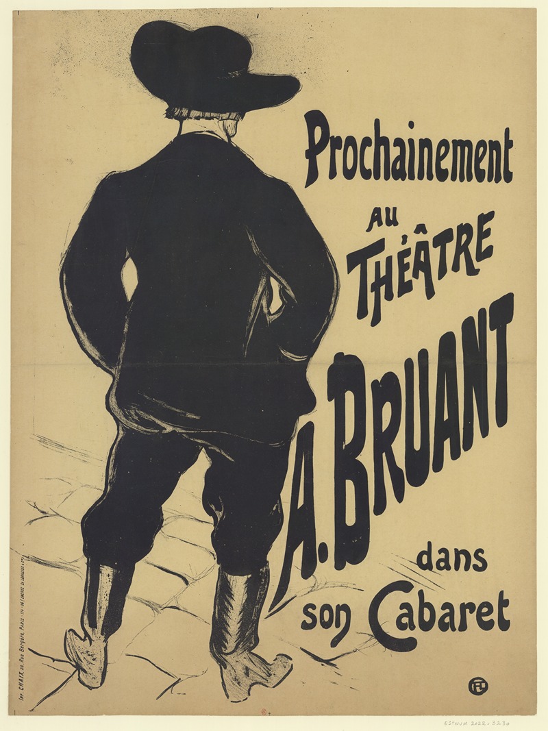 Henri de Toulouse-Lautrec - Bruant au Mirliton. Prochainement au théâtre, A. Bruant dans son Cabaret