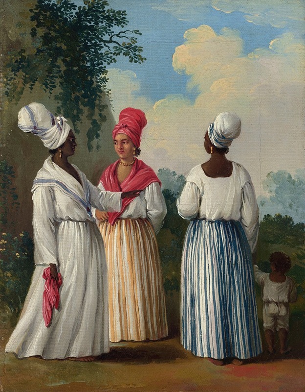Agostino Brunias - Free women of Dominica with child