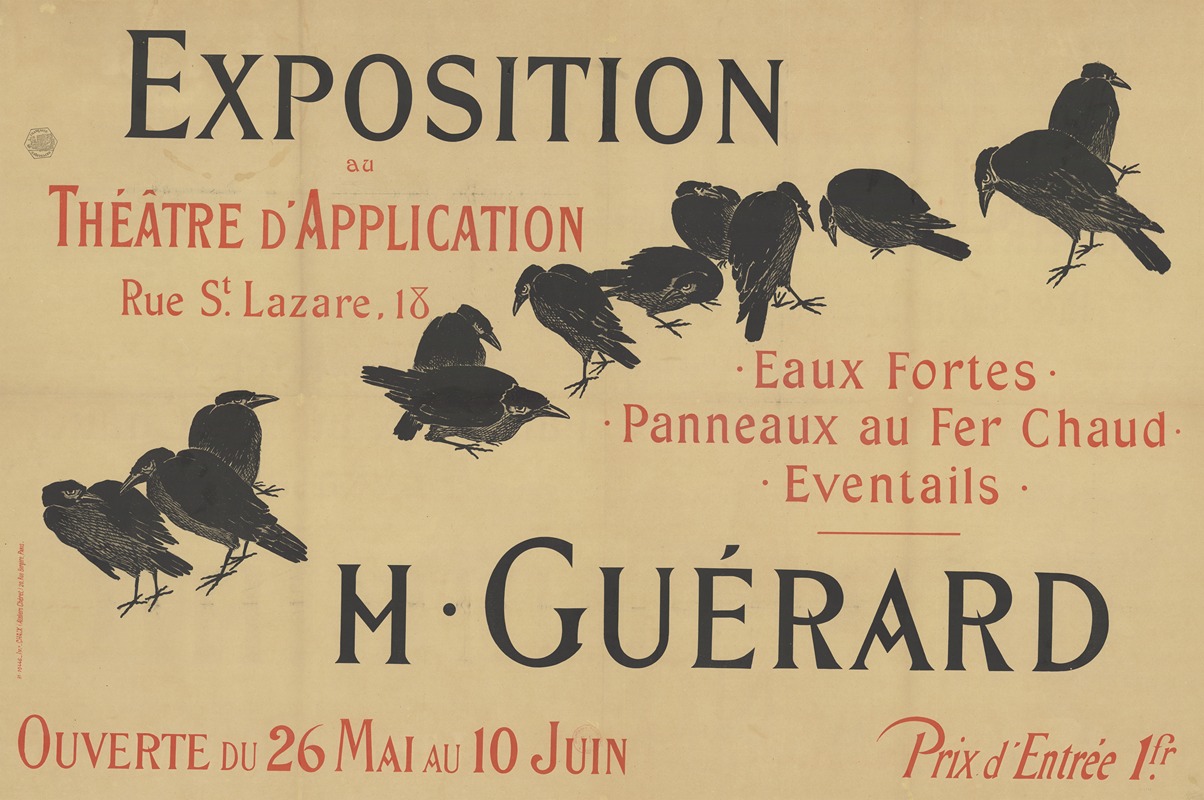 Henri-Charles Guérard - Exposition au Théatre d’Application