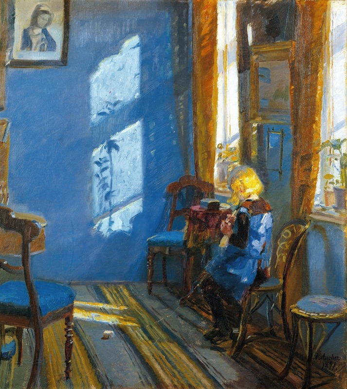 Anna Ancher - Sunlight in the blue room