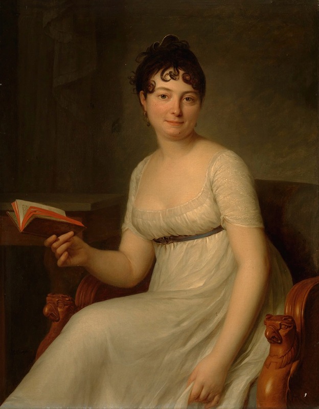 Antoine Vestier - Portrait of Mme. Delahaye