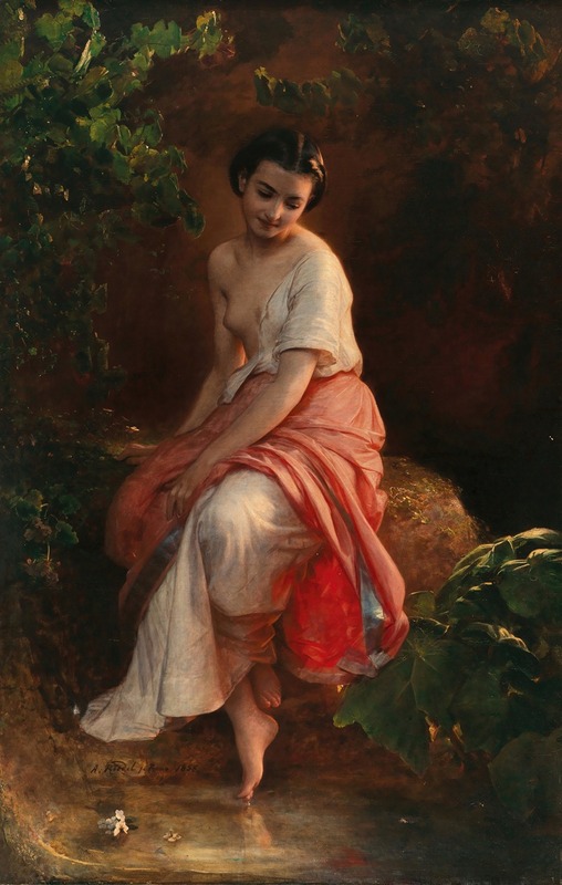 August Riedel - A Woman Bathing