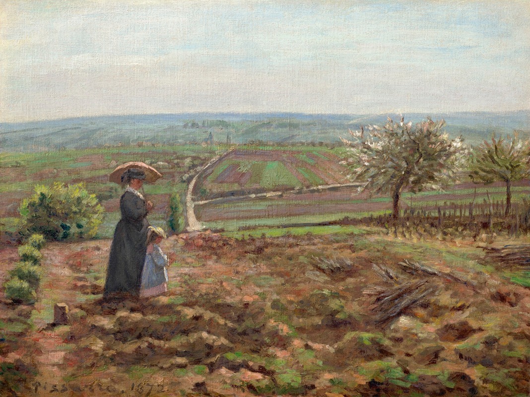Camille Pissarro - La route de Rouen, les hauteurs de l’Hautil, Pontoise