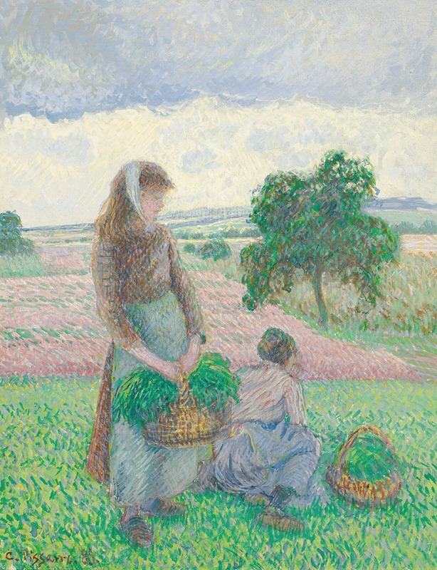 Camille Pissarro - Paysannes portant un panier