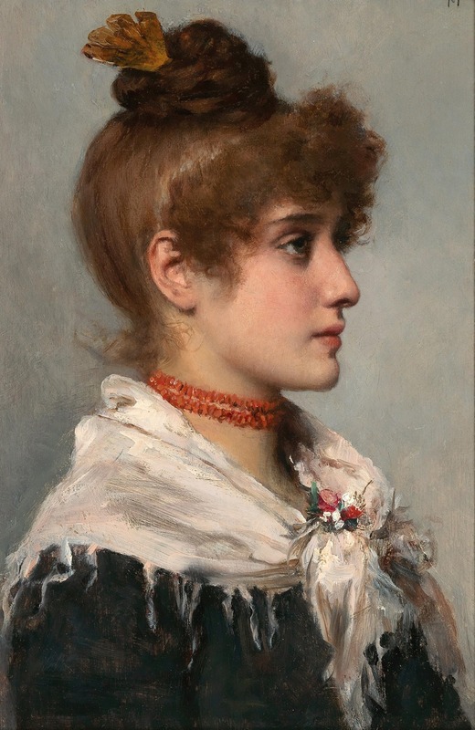 Cecil van Haanen - A Young Venetian Woman in Profile