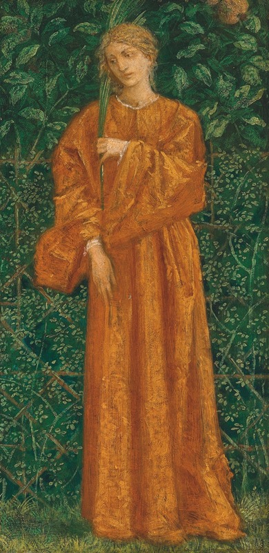 Charles Fairfax Murray - A female figure holding a palm
