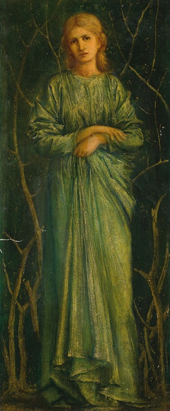 Charles Fairfax Murray - A woman in green drapery