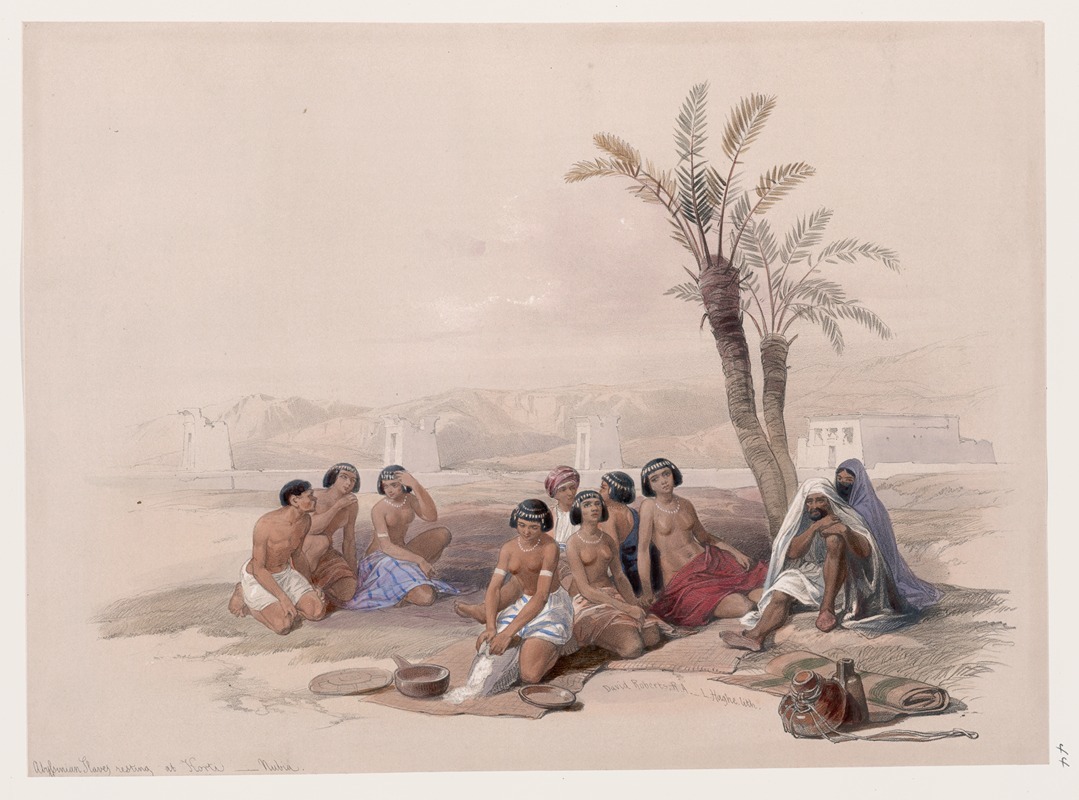 David Roberts - Abyssinian slaves resting at Korti, Nubia.