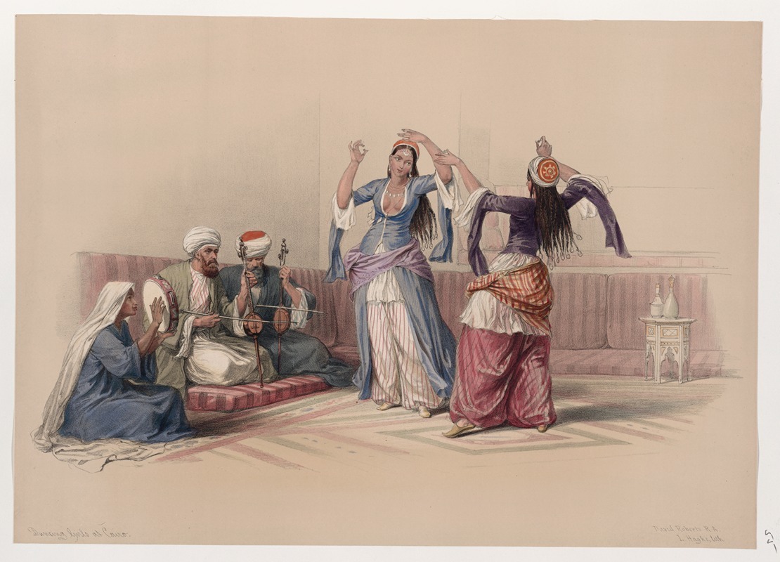 David Roberts - Dancing girls at Cairo.