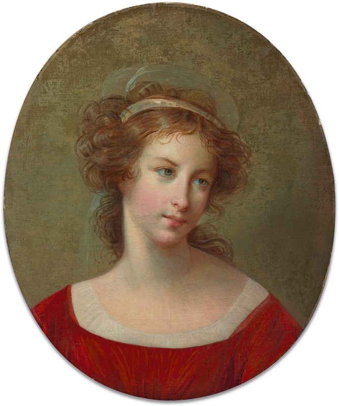 Elisabeth Louise Vigée Le Brun - Portrait de femme en robe rouge