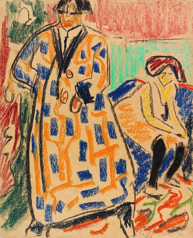 Ernst Ludwig Kirchner - Selbstbildnis mit Modell