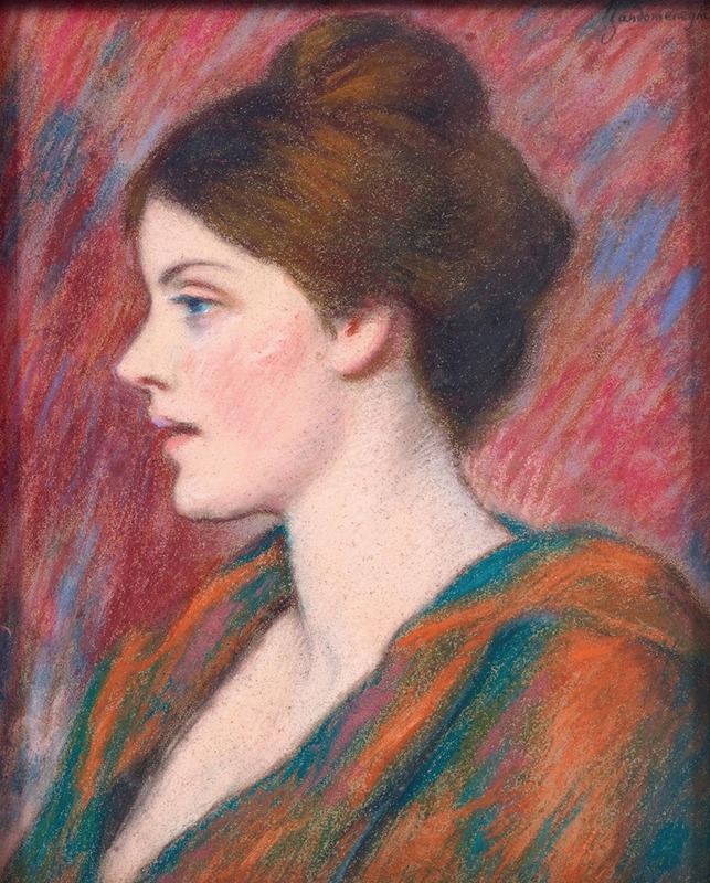 Federico Zandomeneghi - Portrait of a Lady in Profile