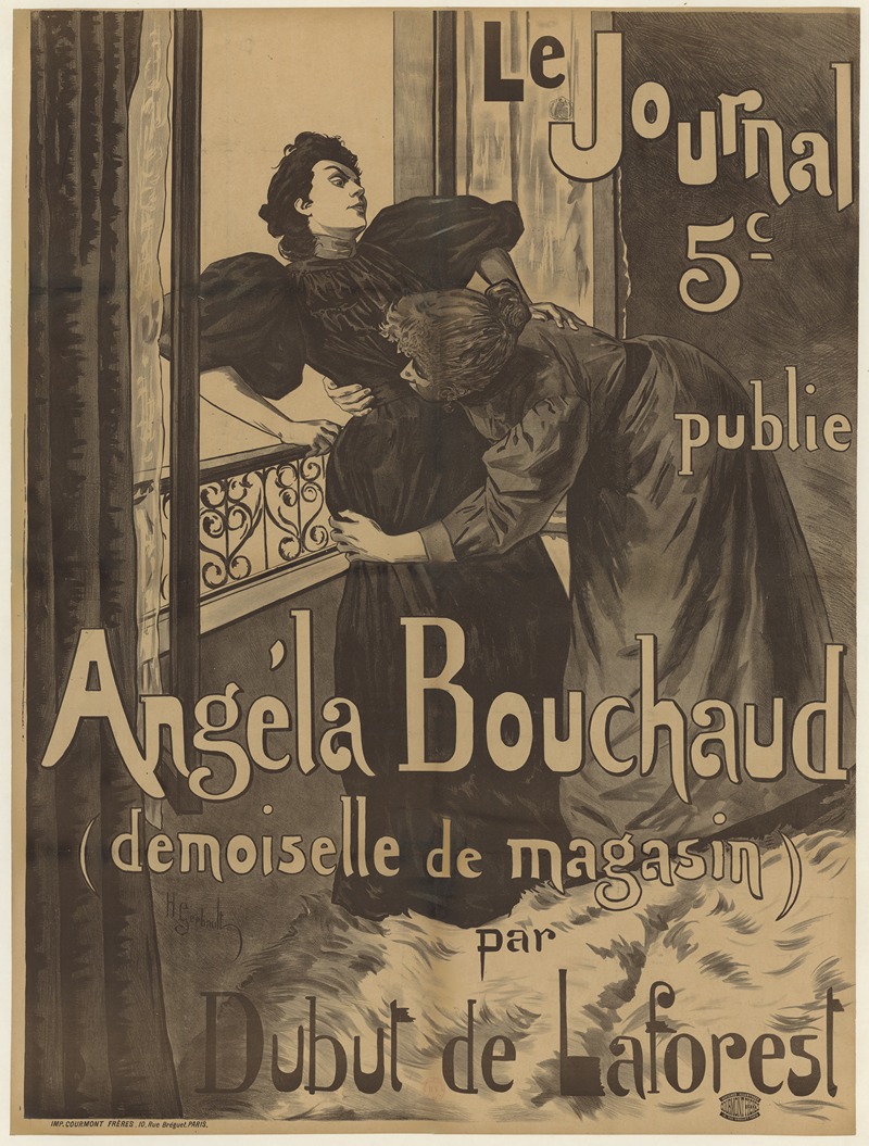 Henry Gerbault - Le Journal publie Angéla Bouchaud (demoiselle de magasin) par Dubut de Laforest