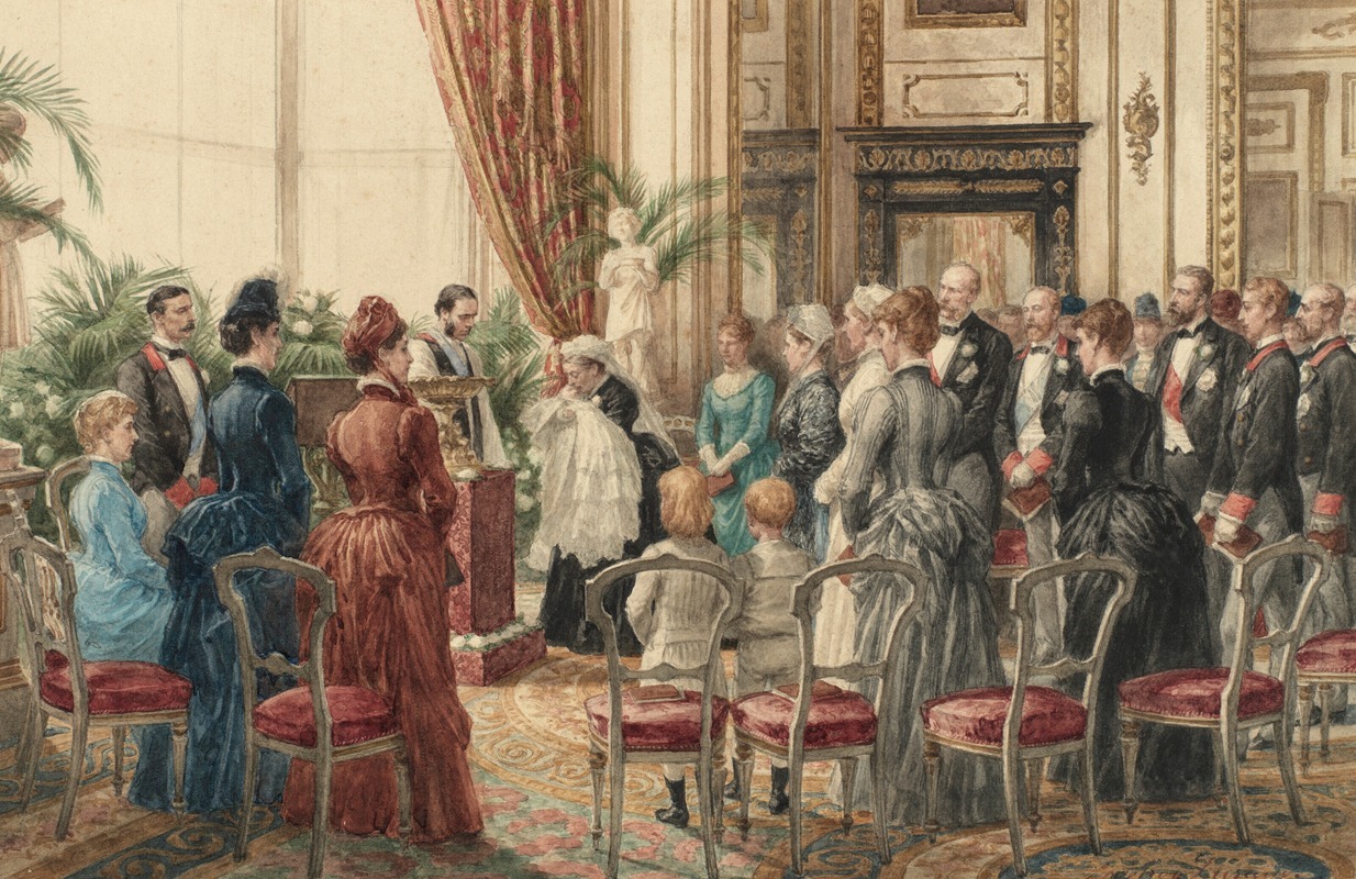 Godefroy Durand - The Christening of Prince Alexander of Battenburg