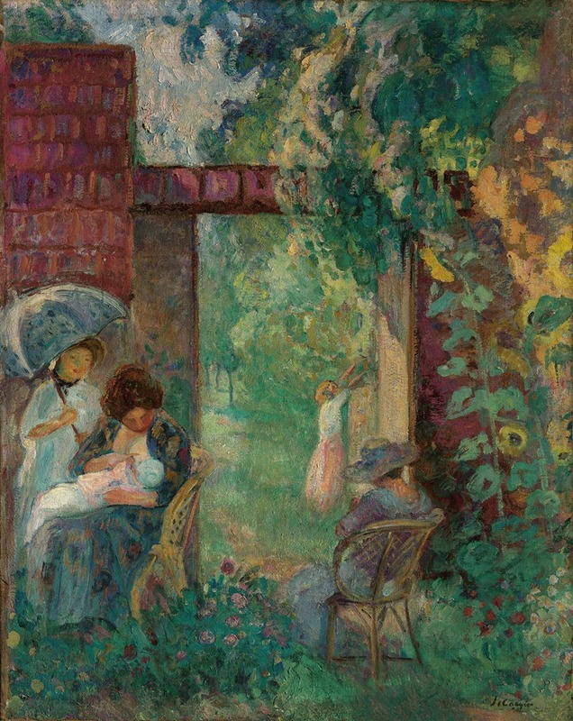 Henri Lebasque - Femmes et enfants dans un jardin en été